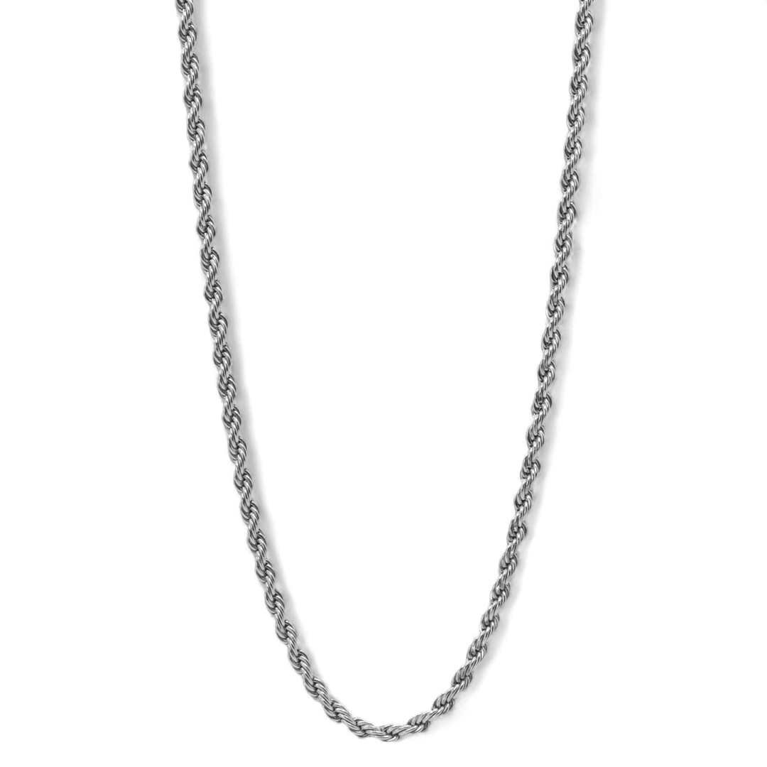 2mm Rope Chain in 18K White Gold