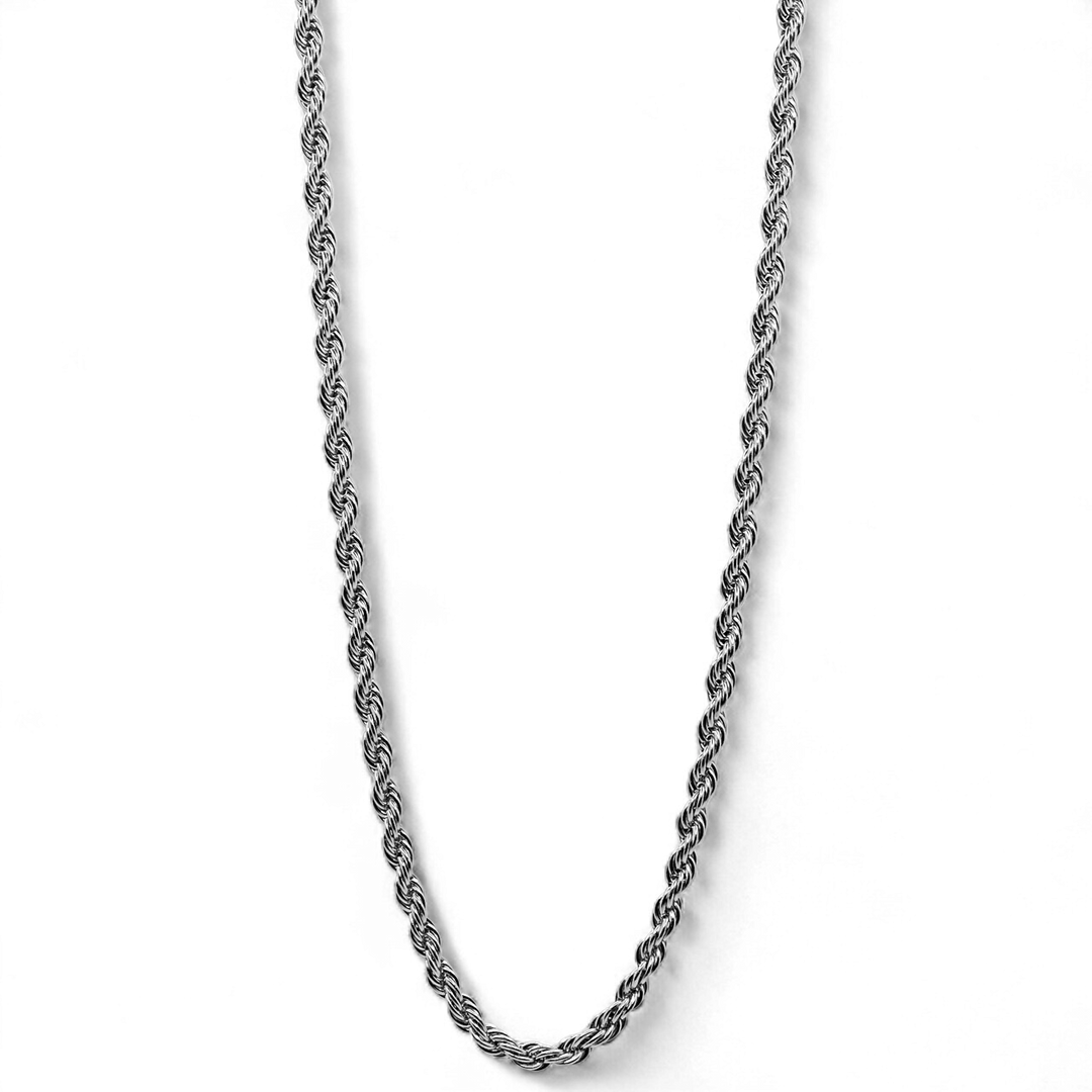 3mm Rope Chain in 18K White Gold