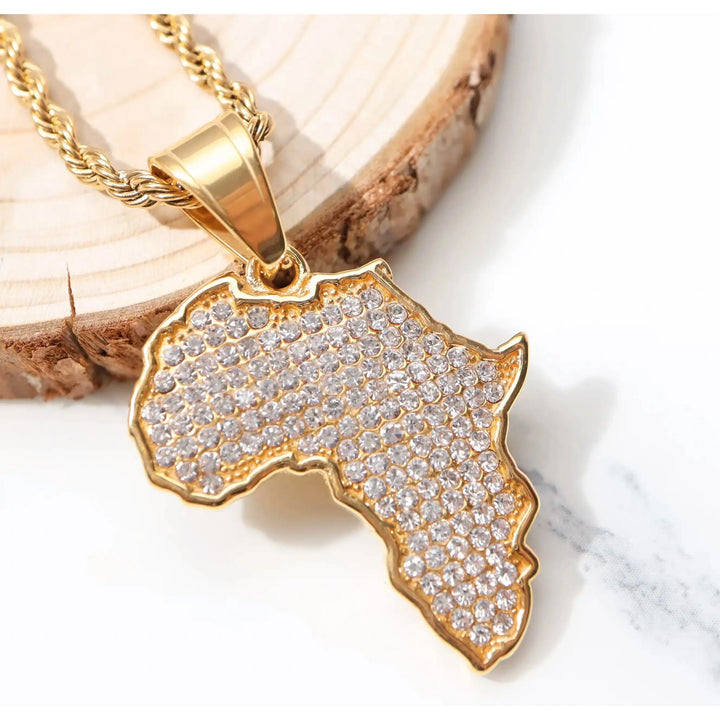 Africa Pendant in 18K Yellow Gold