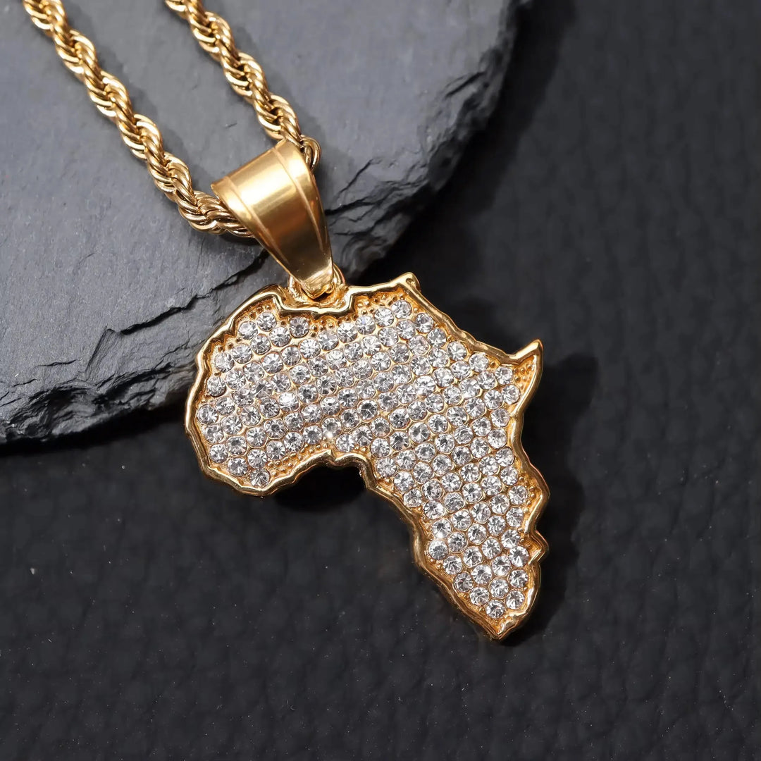 Africa Pendant in 18K Yellow Gold